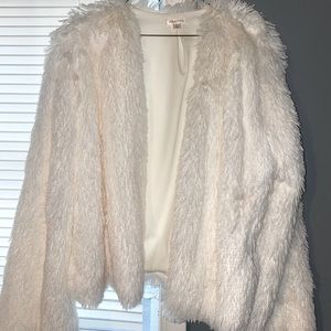 Fur white jacket